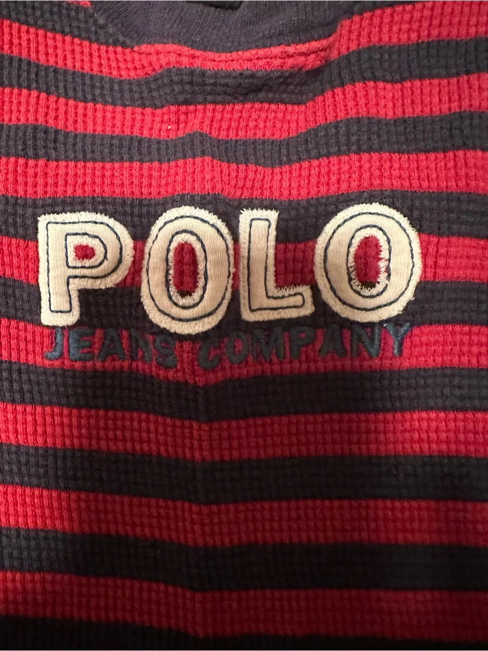Polo by Ralph Lauren Kids Red & Navy Striped Long-Sleeve Thermal Top-Size 4T